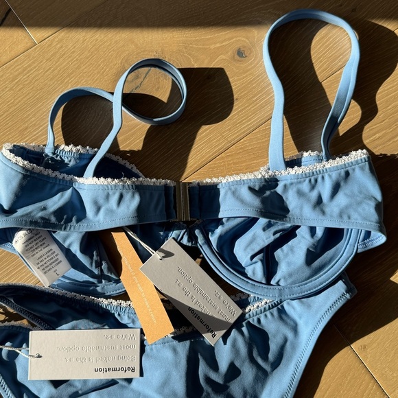 NWT Reformation Bikini Blue—Top Size Large, Bottoms Size Medium - Picture 8 of 16